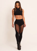 Legging Cós Médio Superhot Comfy Preto CAL5471 Proteção UV50+