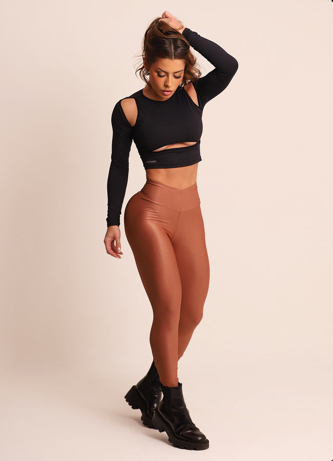 Legging Superhot Gleam Bronze CAL5457 Imagem principal do produto