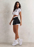 Shorts-Saia Superhot Fitt Preto e Branco SKT5536 UV50/80+ C/ Bolsos