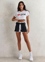 Shorts-Saia Superhot Fitt Preto e Branco SKT5536 UV50/80+ C/ Bolsos