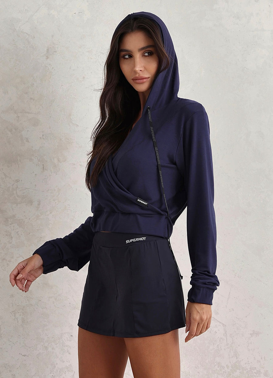 Blusa Superhot Soft Azul Marinho BL5541 C/ Bolso Imagen principal del producto