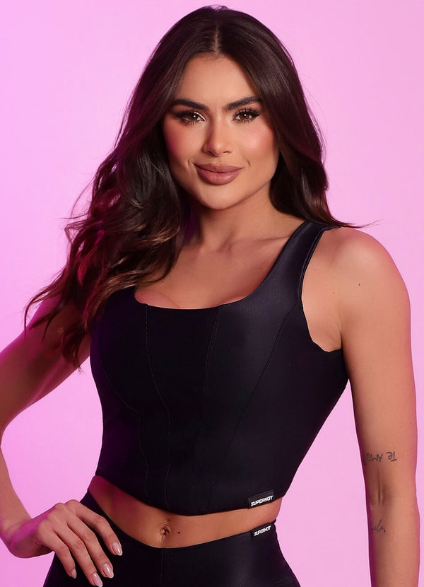 Blusa Corset Superhot Wet+ Preto BL5667 UV50+