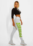 Legging Cós Alto Superhot Blackout Branco CAL5071