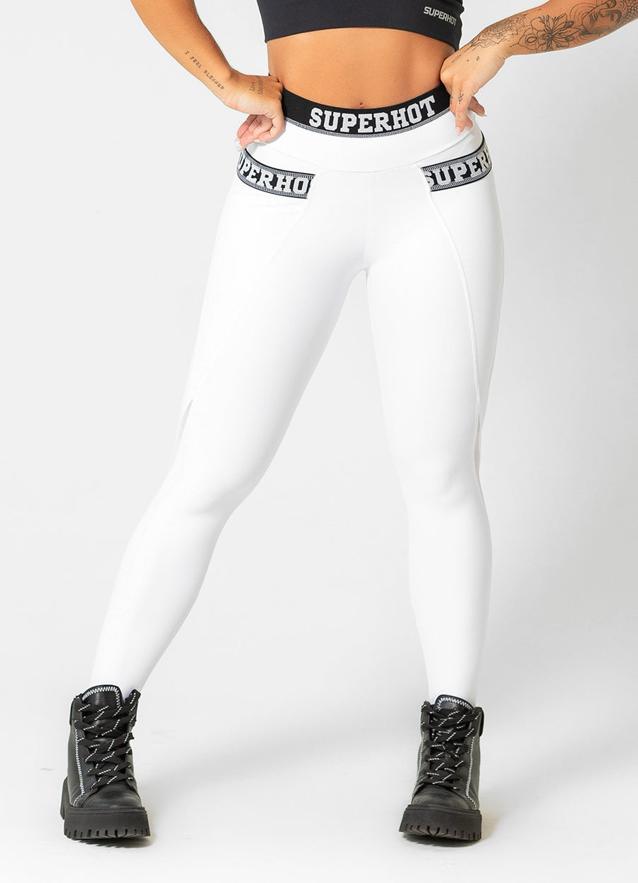 Legging Superhot Blackout Branco CAL5200 Imagem principal do produto