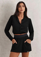 Jaqueta Superhot Soft Preto JQ5538 C/ Bolsos