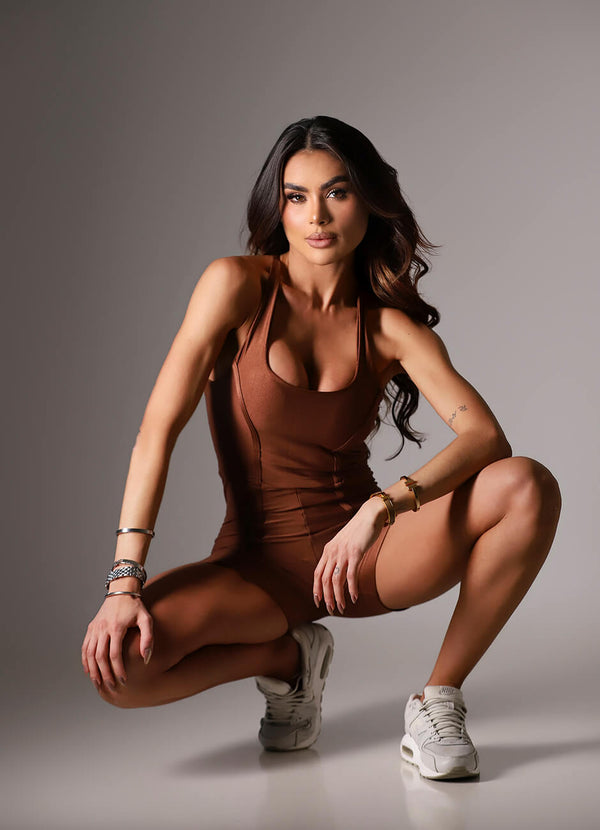 Macaquinho Superhot Wet Bronze MAC5629 UV50+ Com Bojo e Forro