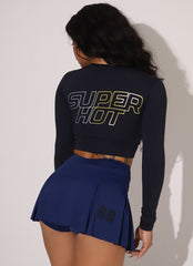 Skirt Superhot Liquid Azul Marino