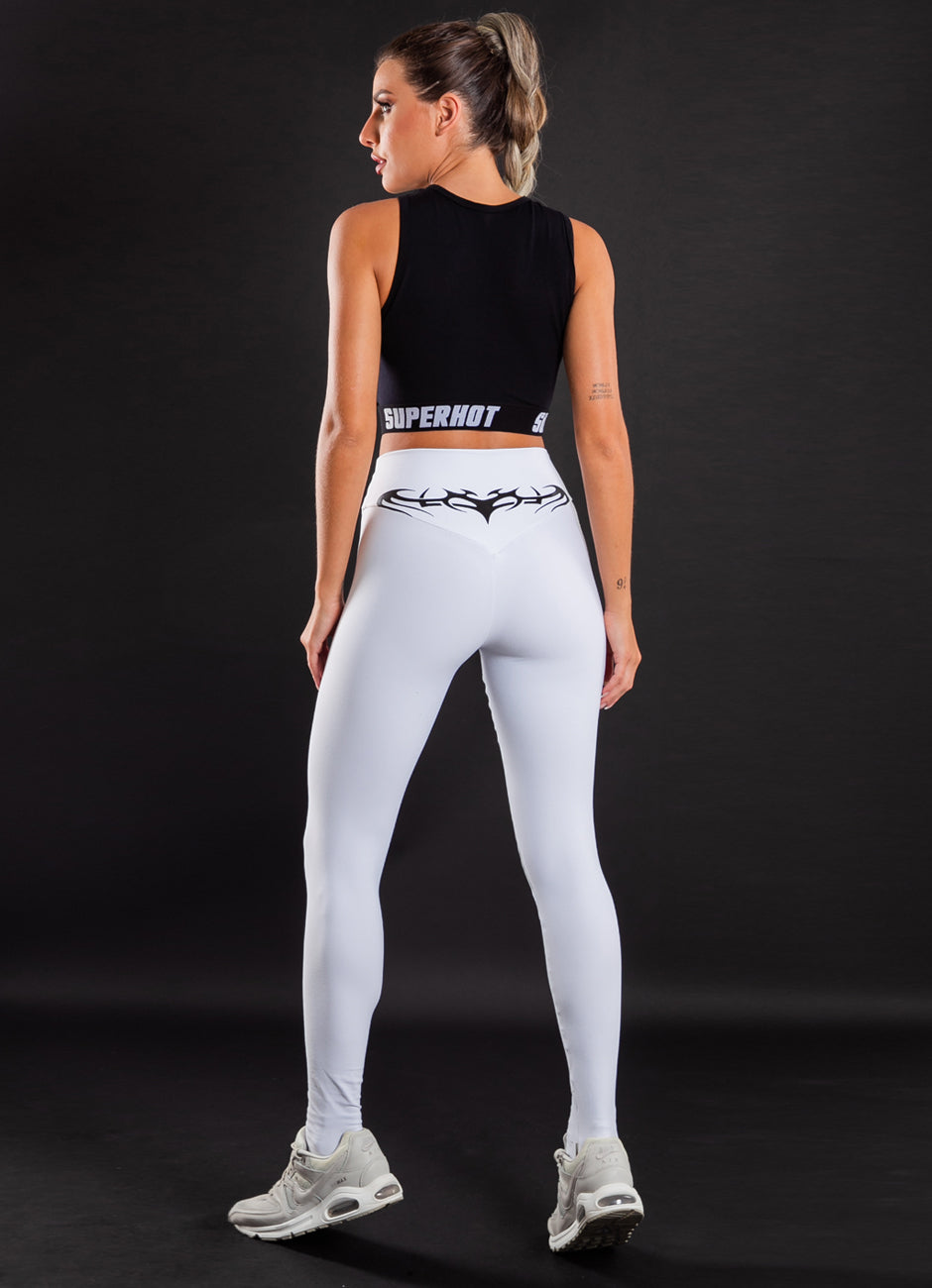 Legging Superhot Blackout Branco CAL5017