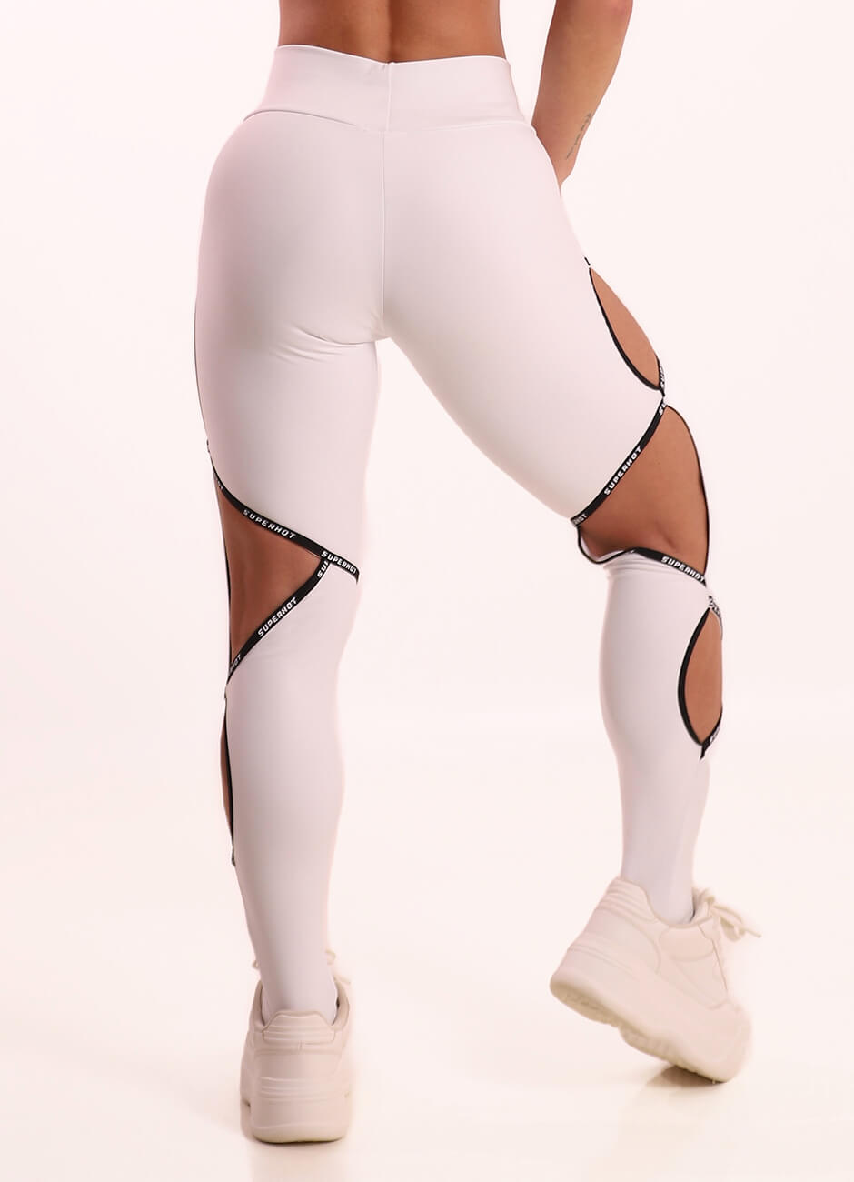 Legging Superhot Blackout Branco CAL5589 UV50+