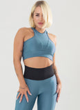 Top Superhot Gleam Azul Petróleo