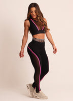 Legging Cós Alto Superhot Comfy Preto CAL5468 Proteção UV50+