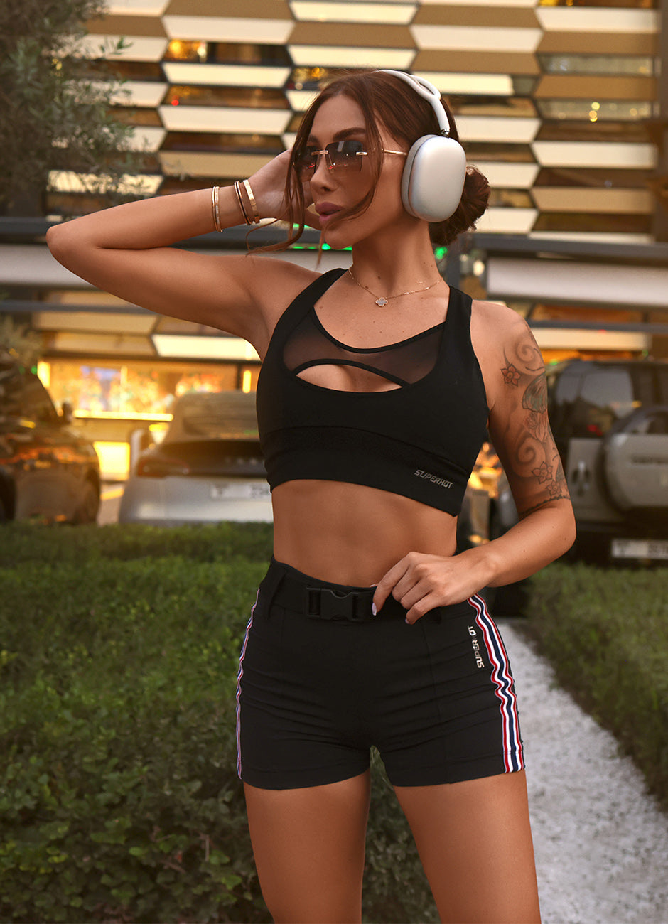 Shorts Cós Médio Superhot Blackout Preto SH5516 UV50+