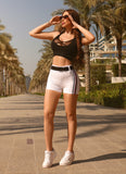 Shorts Cós Médio Superhot Blackout Branco SH5517 UV50+