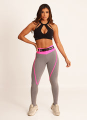 Legging Cós Alto Superhot Comfy Cinza CAL5489 UV50+