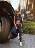 Legging Cós Médio Superhot Comfy Azul Marinho CAL5519 UV50+