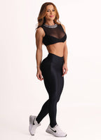 Legging Cós Alto Superhot Wet+ Preto CAL5585 UV50