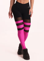 Legging Superhot Blackout Preto e Pink CAL5597 UV50+