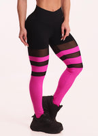 Legging Superhot Blackout Preto e Pink CAL5597 UV50+