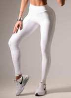 Legging Superhot Blackout Branco CAL5648 UV50+ Com Bolso Cós Alto