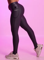 Legging Superhot Wet+ com bolsos Cinza Chumbo CAL5653 UV50+