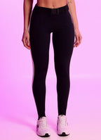 Legging Superhot Blackout Preto com cinto CAL5658 UV50+ Cós Médio