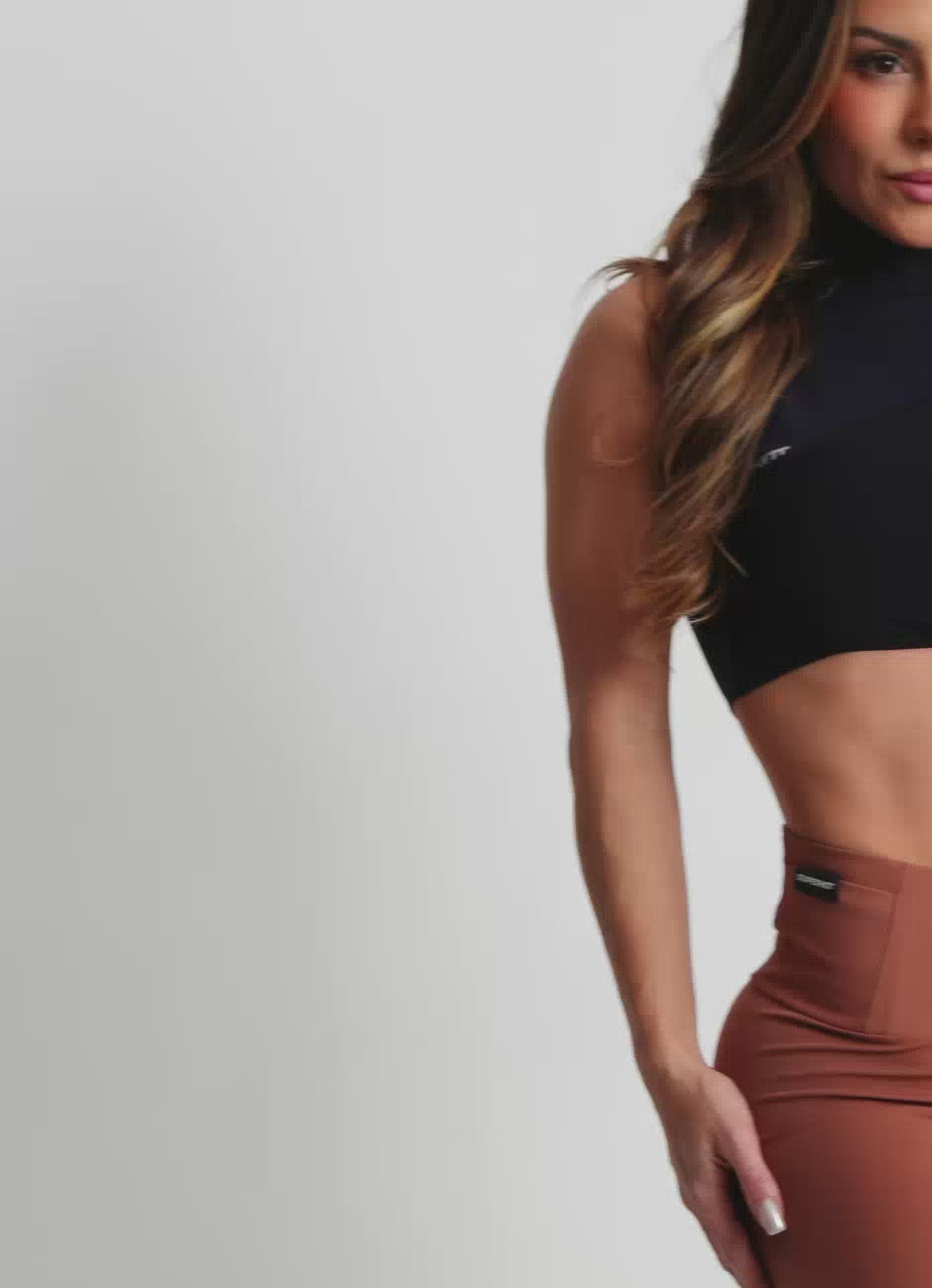 Legging Cós Alto Superhot Blackout Bronze CAL5456