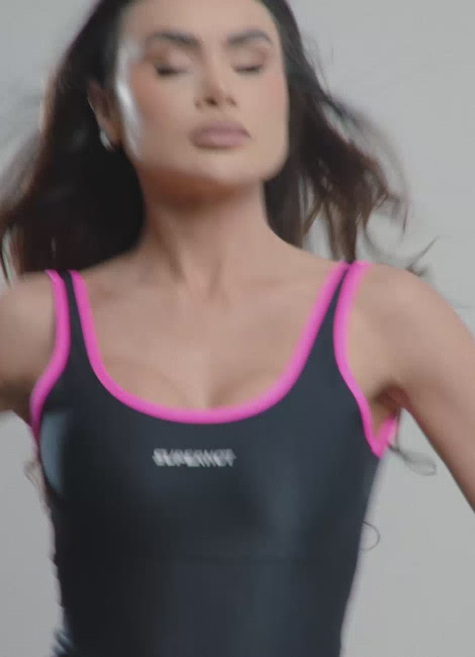 Macaquinho Superhot Wet Preto MAC5647 UV50+ Forrado e Sem Bojo