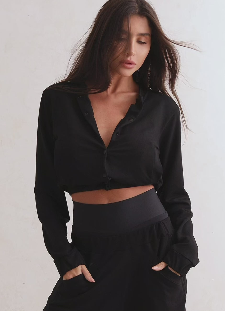 Jaqueta Superhot Soft Preto JQ5538 C/ Bolsos