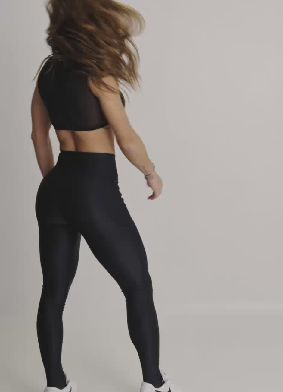 Legging Cós Alto Superhot Wet+ Preto CAL5585 UV50