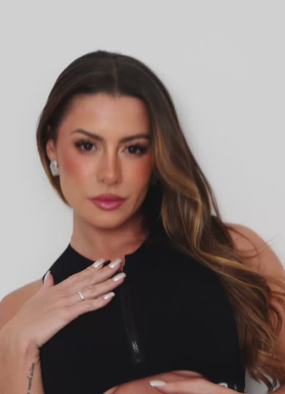 Legging Cós Alto Superhot Comfy Preto CAL5464 Proteção UV50+