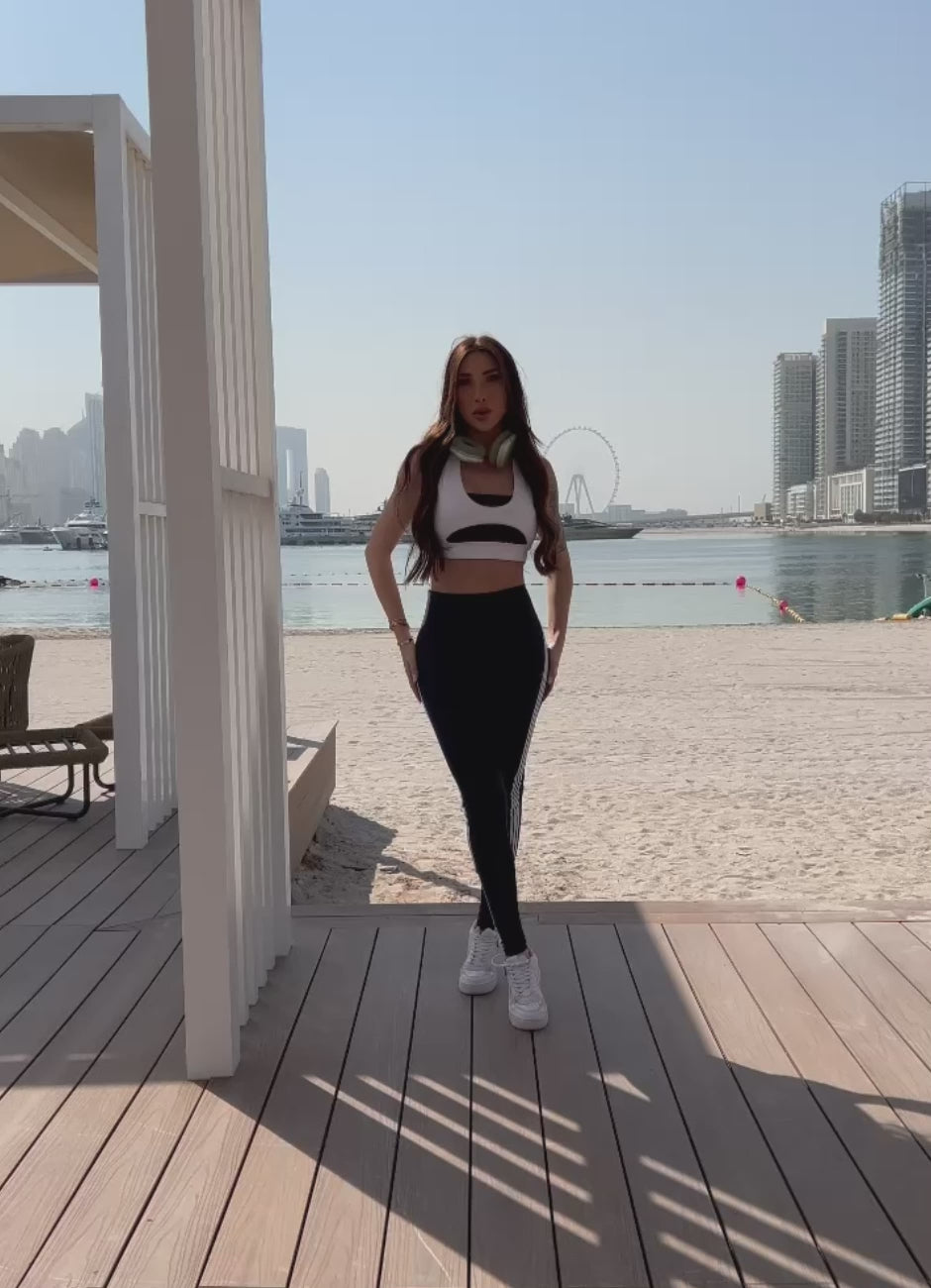 Legging Cós Alto Superhot Blackout Preto CAL5514 UV50+Com Bolsos