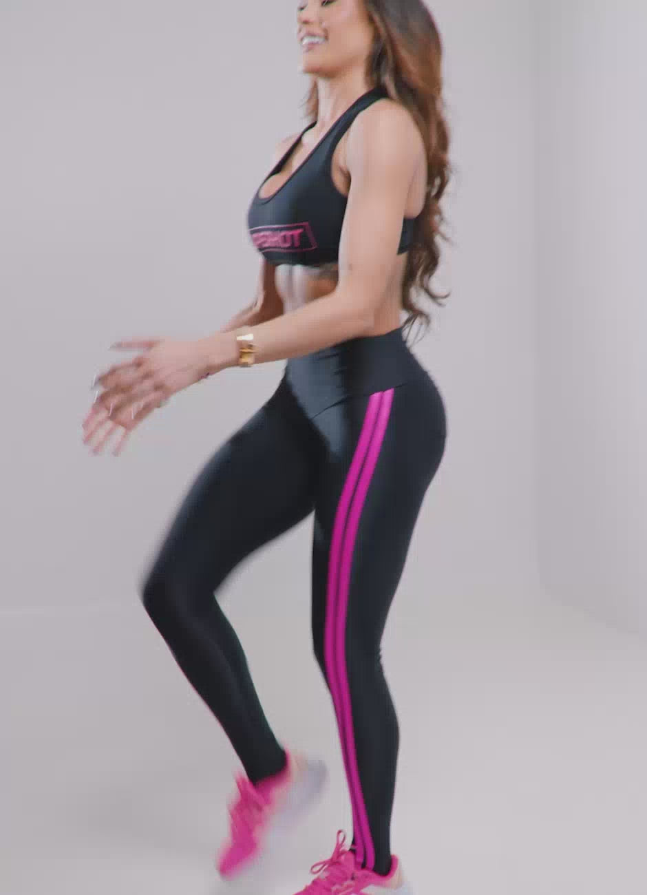 Legging Superhot Wet+ Preto CAL5635 UV50+ Cós Médio