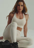 Legging Cós Médio Superhot Blackout Off-White CAL5552 UV50+