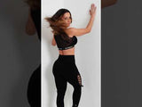 Legging Cós Alto Superhot Comfy Preto CAL5467 Proteção UV50+