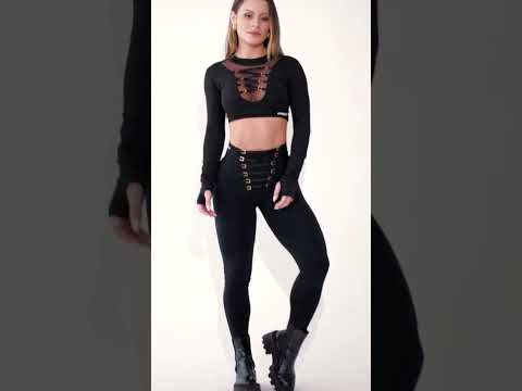 Legging Cós Alto Superhot Comfy Preto CAL5344